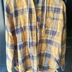 Love Tree Yellow and Blue Plaid Jacket
